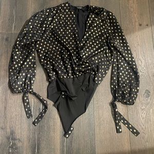Zara Polka Dot Bodysuit M